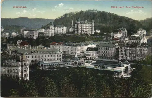 Karlsbad - Blick nach dem Stadtpark -690538