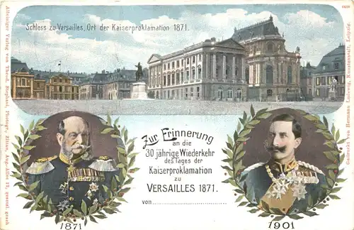 30jähr. Wiederkehr der Kaiserproklamaton Versailles - Privatganzsache - Litho -692604