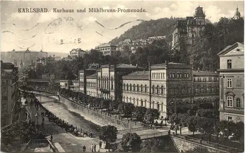 Karlsbad - Kurhaus und Mühlbrunnen Promenade -693756