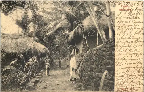 Ceylon - Native huts -696218