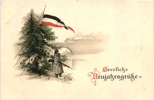 Neujahrsgrüsse - WW1 - Feldpost -696266