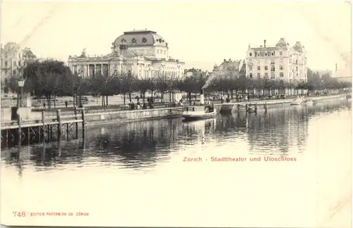 Zürich - Stadttheater und Utoschloss -698148