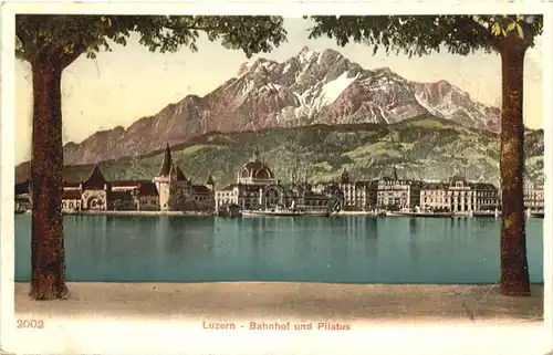 Luzern - Bahnhof und Pilatus -698606