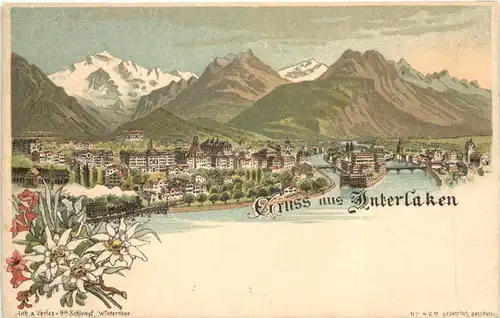 Gruss aus Interlaken - Litho -698756