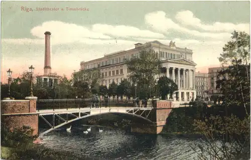 Riga - Stadttheater und Timmbrücke -699076