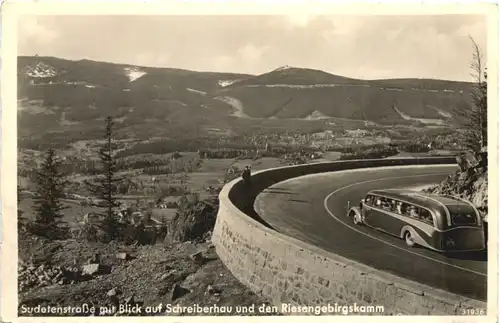 Sudetenstrasse mit Blick auf Schreiberhau -699268