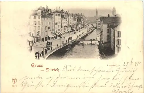 Gruss aus Zürich - Limmat Quai -701692