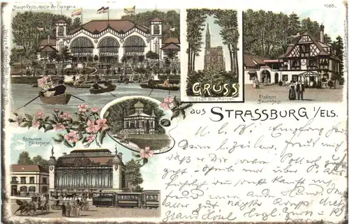 Gruss aus Strassburg - Litho -702024