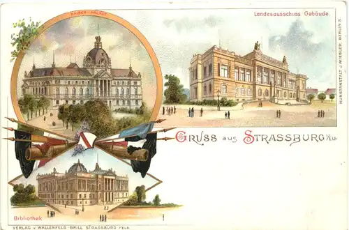 Gruss aus Strassburg - Litho -702000