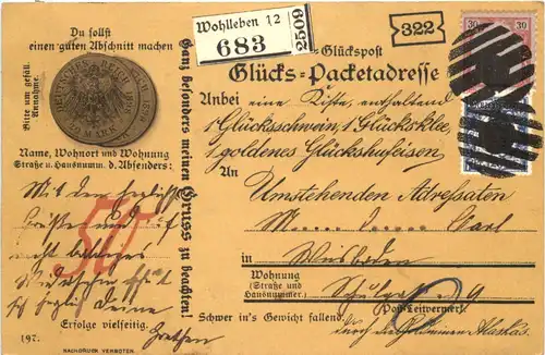 Glückwunsch - Glücks-Packetadresse -707486