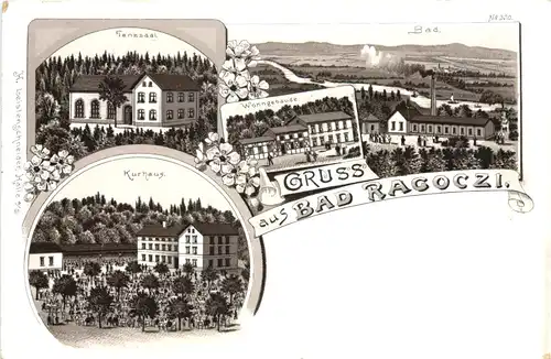 Halle Saale - Gruss aus Bad Ragoczi - Litho -716568