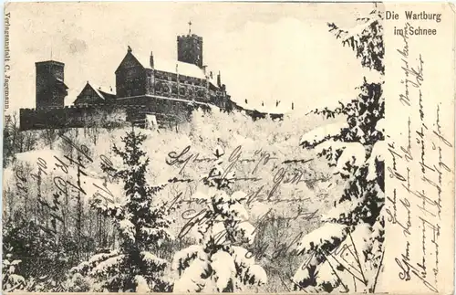 Eisenach - Die Wartburg im Schnee -717190