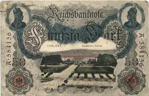 Coblenz - Geld auf Ansichtskarten -717486