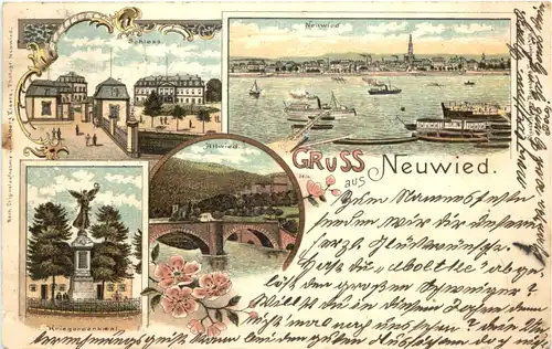 Gruss aus Neuwied am Rhein - Litho -718070