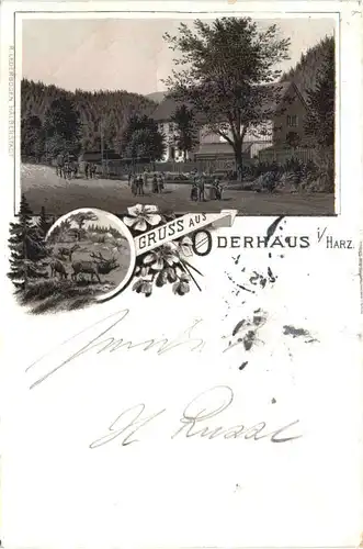 Gruss aus Oberhaus im Harz - Litho - St. Andreasberg -719676