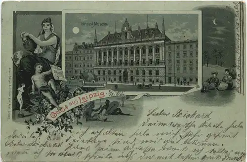 Gruss aus Leipzig - Litho -723508