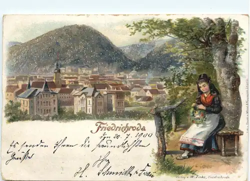 Friedrichroda - Litho mit Plastikperlen -724058