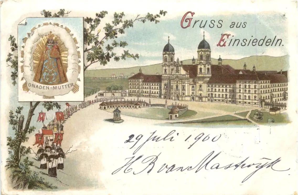 Gruss aus Einsiedeln - Litho -725988