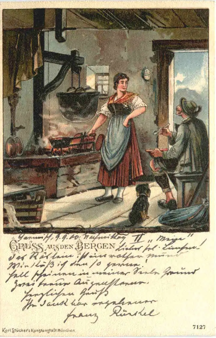 Gruss aus den Bergen - Litho -726120