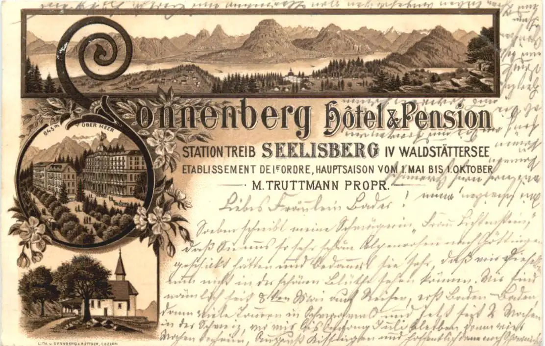 Seelisberg - Sonnenberg Hotel - Litho -726386