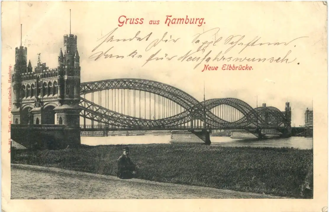 Gruss aus Hamburg - Neue Elbbrücke -726278