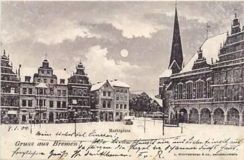 Gruss aus Bremen - Marktplatz -726978