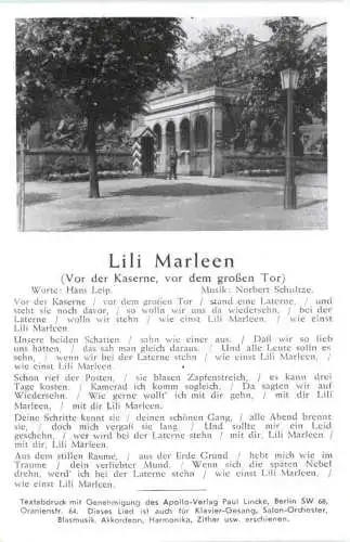 Liederkarte - Lili Marleen -728202