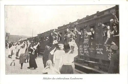 WW1 - Abfahrt des einberufenen Landsturms -732126