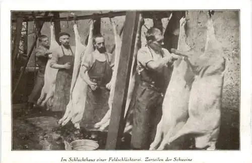 WW1 - Schlachthaus einer Feldschlächterei -732182