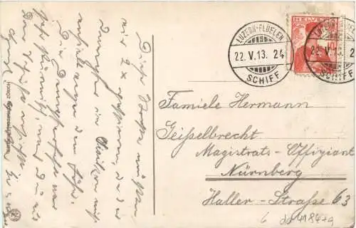 Axenstrasse mit Bristenstock - Stempel Schiff Luzern Flüelen -733164