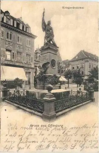 Gruss aus Offenburg - Kriegerdenkmal -734548