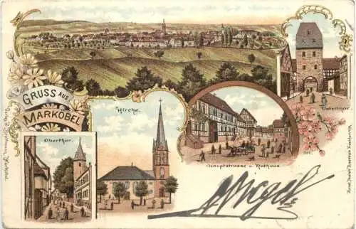 Gruß aus Marköbel - Litho - Hammersbach -744738