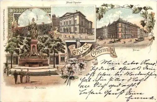 Gruss aus Chemnitz - Litho -747314