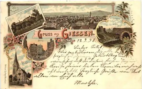 Gruß aus Giessen - Litho -751234