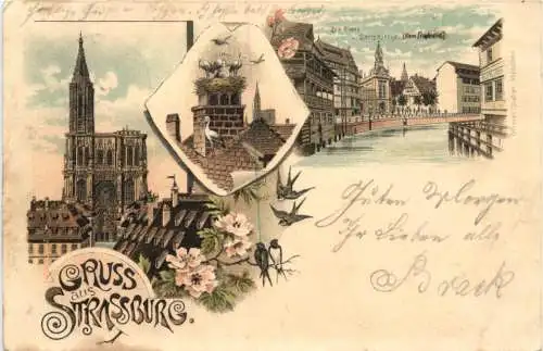 Gruss aus Strassburg - Litho -763652