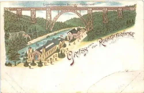 Eisenbahnbrücke Solingen Remscheid -Litho -764300