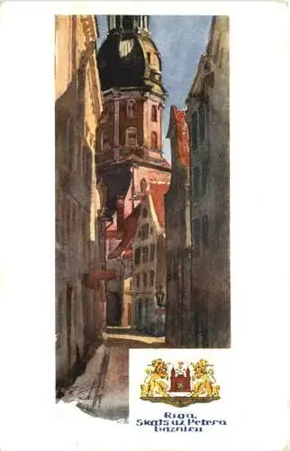Riga - Blick auf die Petri Kirche -767218