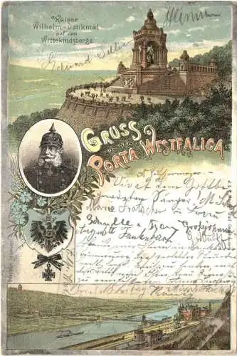 Gruss aus der Porta Westfalica - Litho -767728