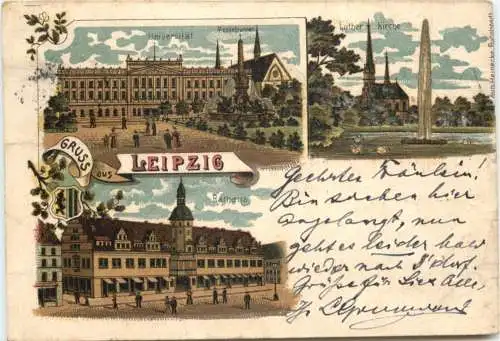 Gruss aus Leipzig - Litho -767814