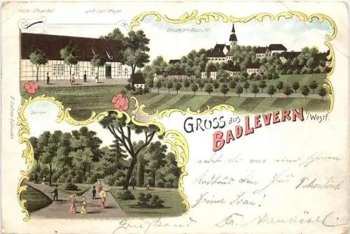 Gruss aus Bad Levern in Westfalen - Litho - Stemwede -767784