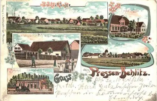 Gruss aus Pressen-Behlitz - Litho - Eilenburg -767980