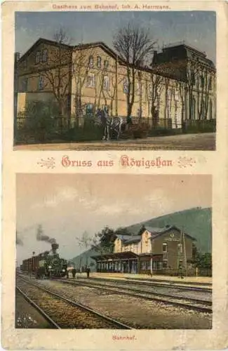 Gruss aus Königshan - Bahnhof -768128