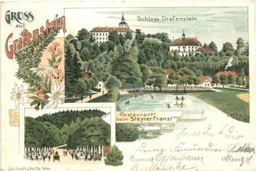 Grottau - Gruss aus Grafenstein - Litho -768170