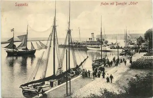 Sassnitz - Hafen mit Dampfer Odin -768976