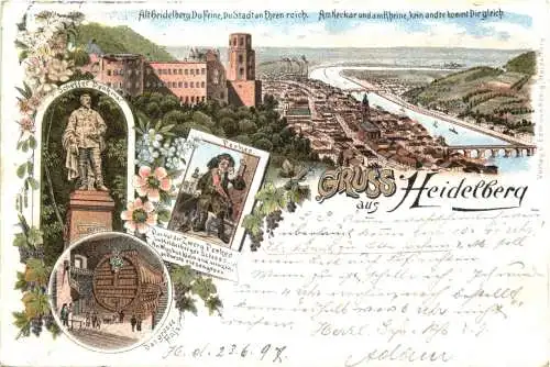 Gruss aus Heidelberg - Litho -769296