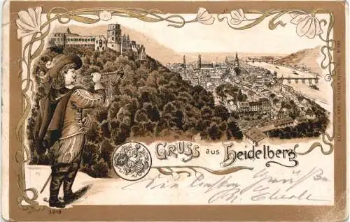 Gruss aus Heidelberg - Litho -769304