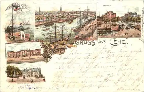 Gruss aus Lehe - Litho - Bremerhaven -769770