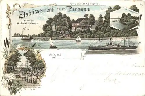 Schulau - Etablissement zum PArnass - Litho -769752