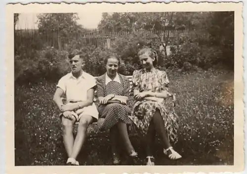 (N74) Original Foto Mutter mit Sohn und Tochter, Juli 1941