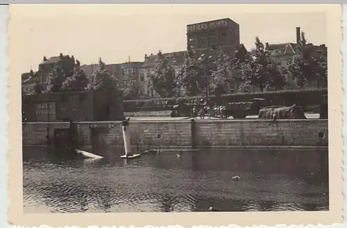 (N69) Original Foto Ufer Kai in Frankreich, 1940er